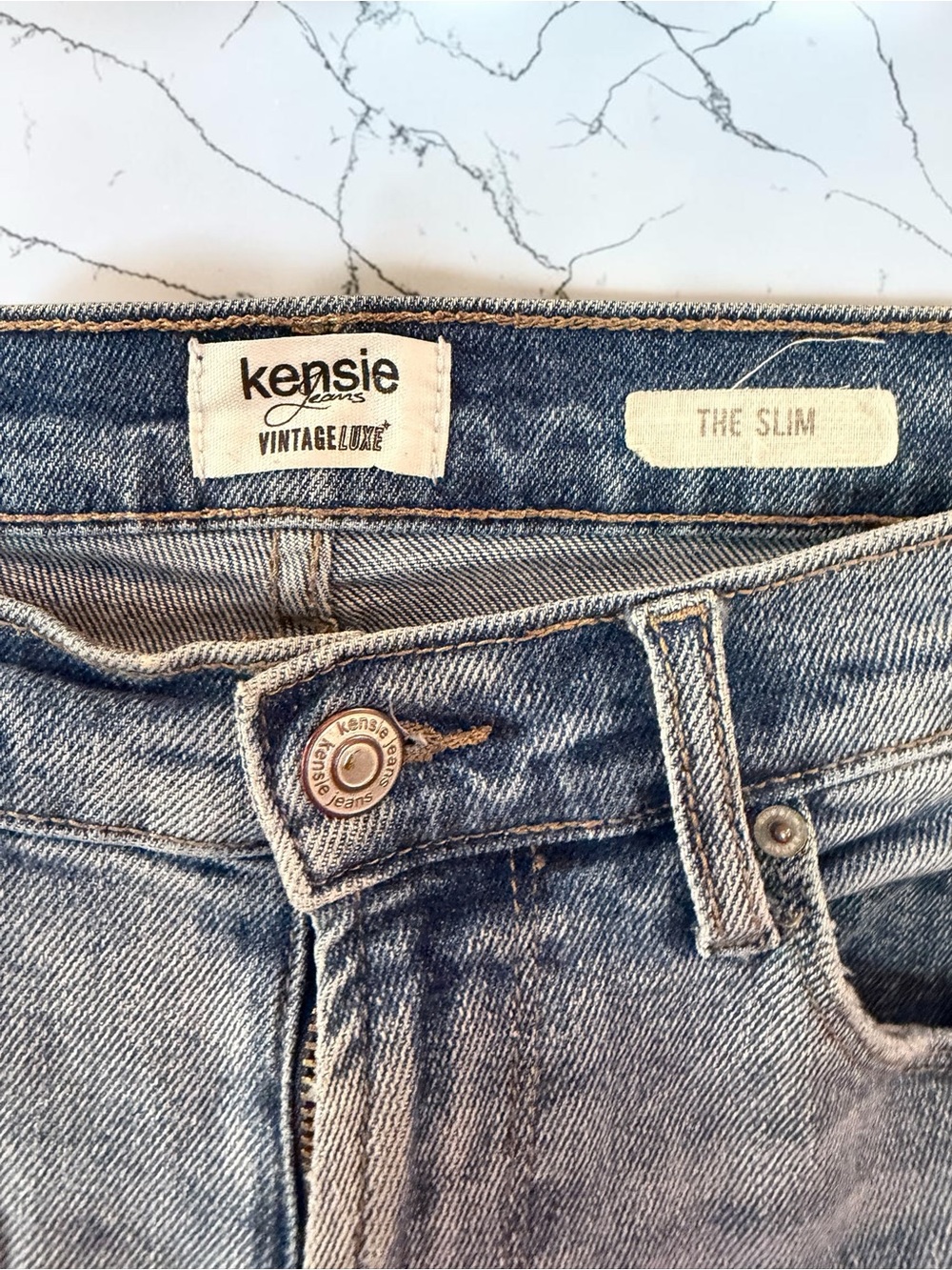 Kensie Women's Grey Distressed Boyfriend Jeans - Picture 3 of 10